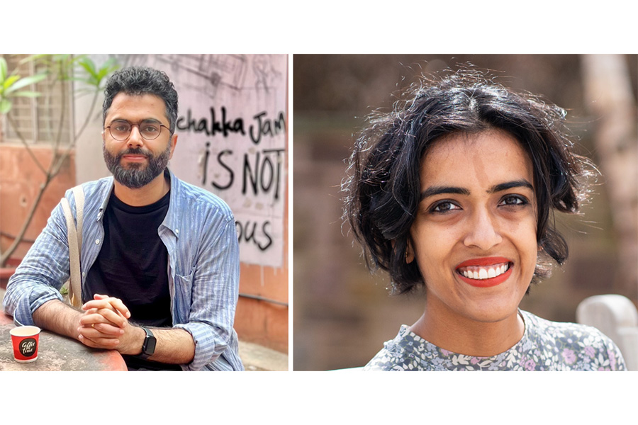 Photo of professors, from left: Bahl and Ram.