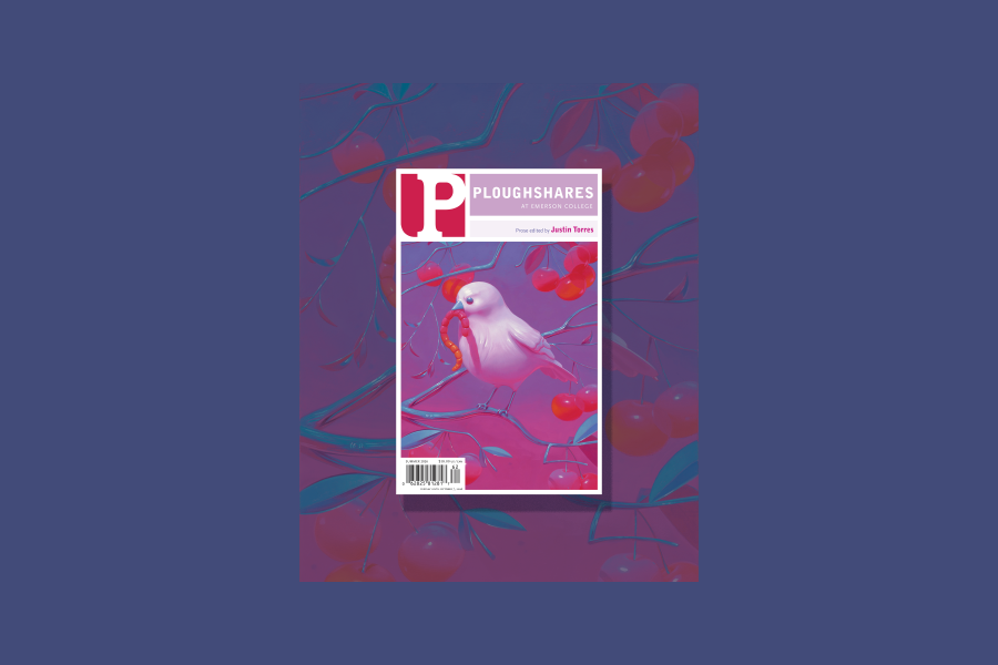 Graphic of a white bird eating a red worm.
