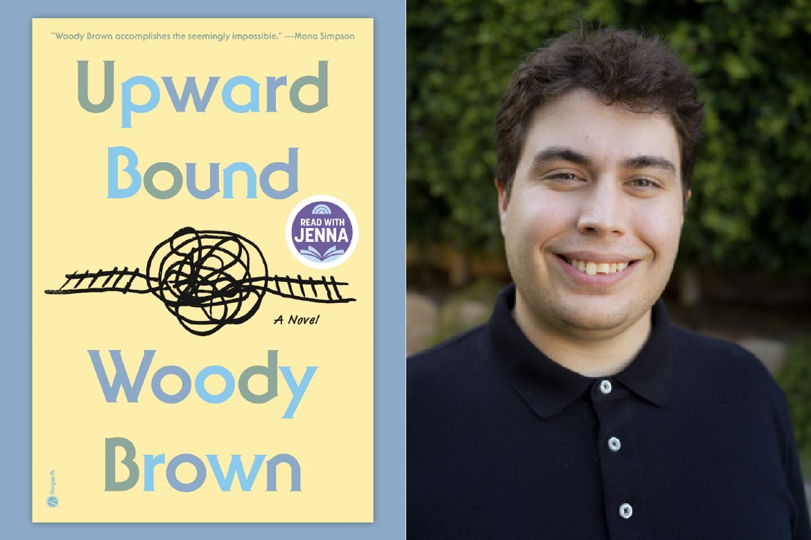 Image of book cover next to picture of Woody Brown.
