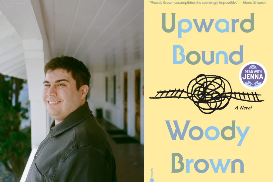 Photo of Woody Brown along with photo of Brown's book cover.